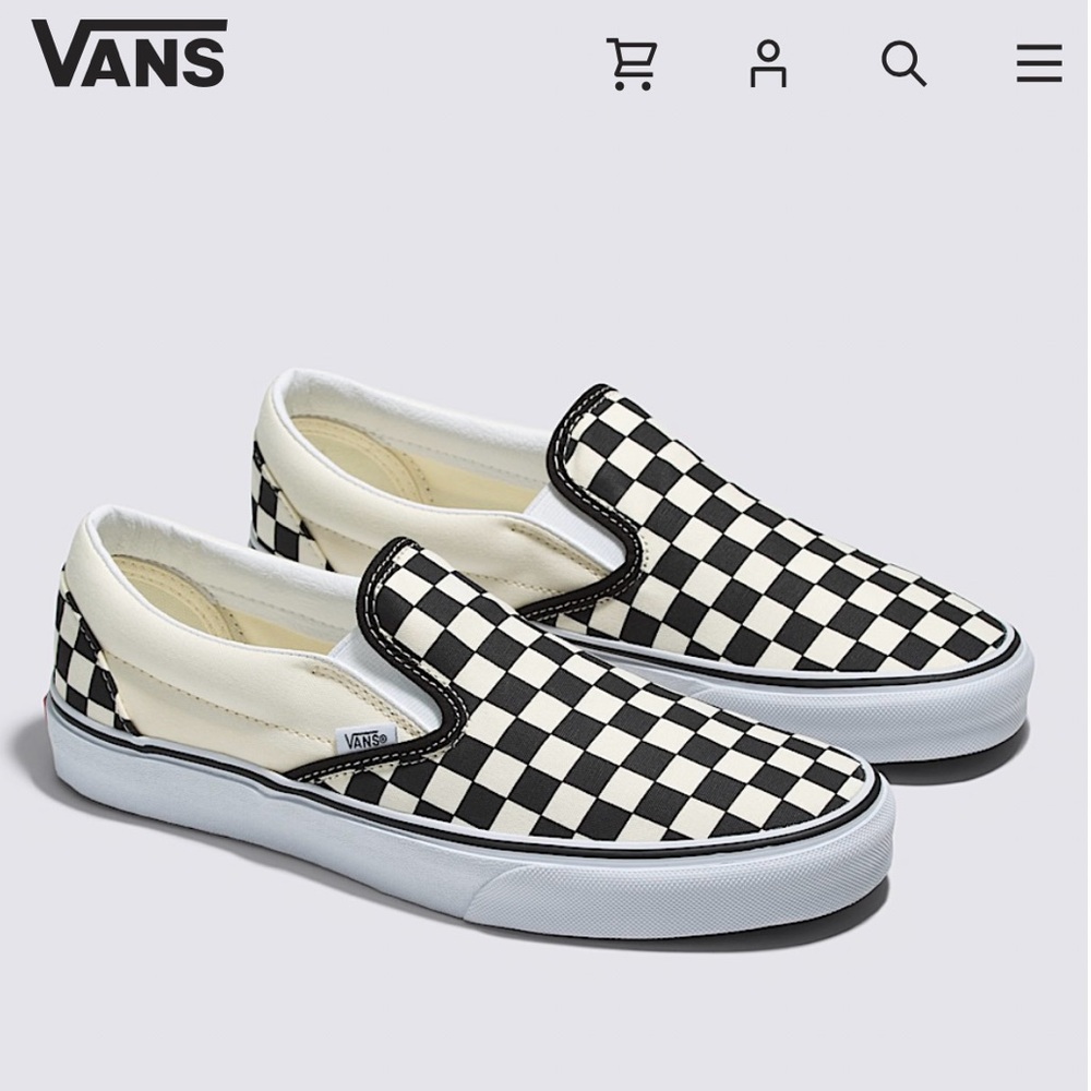 Vans Classic Slip-On Checkerboard Wide Width